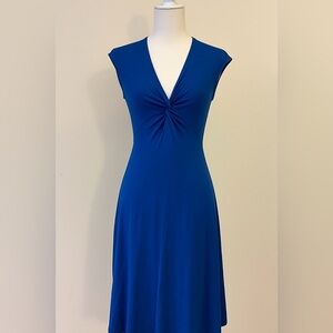 Patagonia Seabrook Bandha Dress Womens Size Medium Royal Blue V-Neck Twist Front